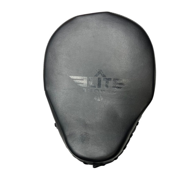 Elite Sports Boxing MMA Muay Thai Training Punch Mitts Focus Pads Black - Picture 2 of 4